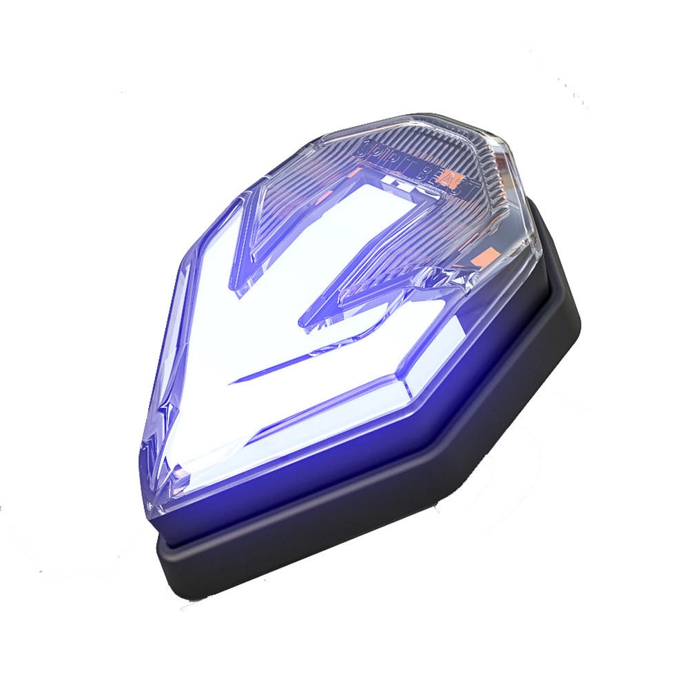 Spirit Beast Pair 12V 1.5W Waterproof LED Motorcycle Turn Warning Daytime Running Lights - Blue - Image 2