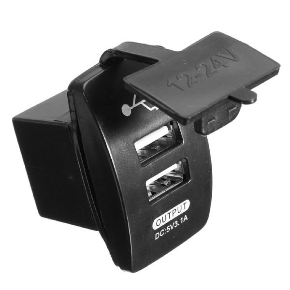 Dual Car Cigarette Lighter Socket Charger Power Adapter USB Splitter 12V 1A 2.1A - Image 2