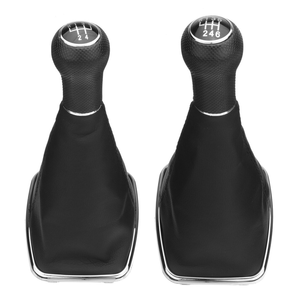 5/6 Speed Gear Shift Knob Gaitor Boot Leather 23mm For Golf 4 Bora Jetta MK4 VW - 5 Speed - Image 2