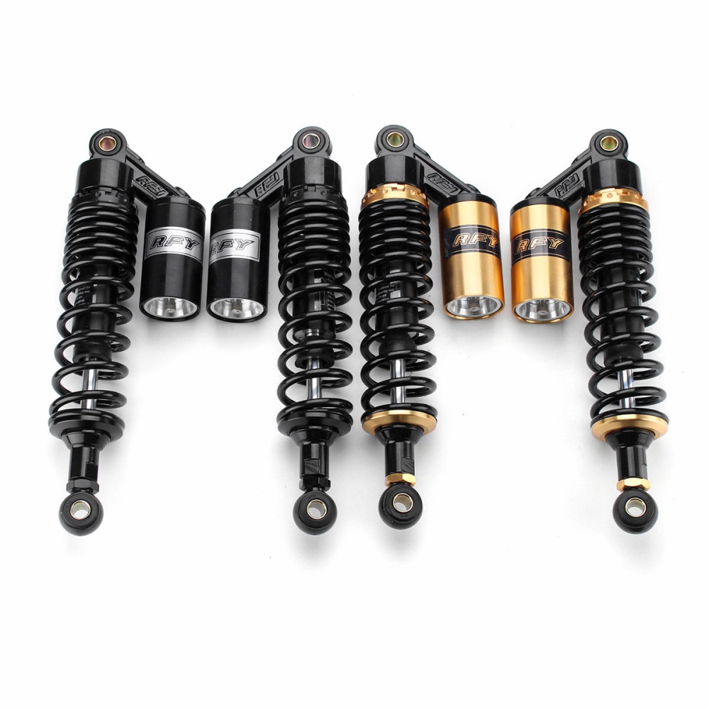 400mm 15.74inch Rear Air Shock Absorbers Suspension For ATV Motorcycle Dirt Bike - Black&Gold - Image 2