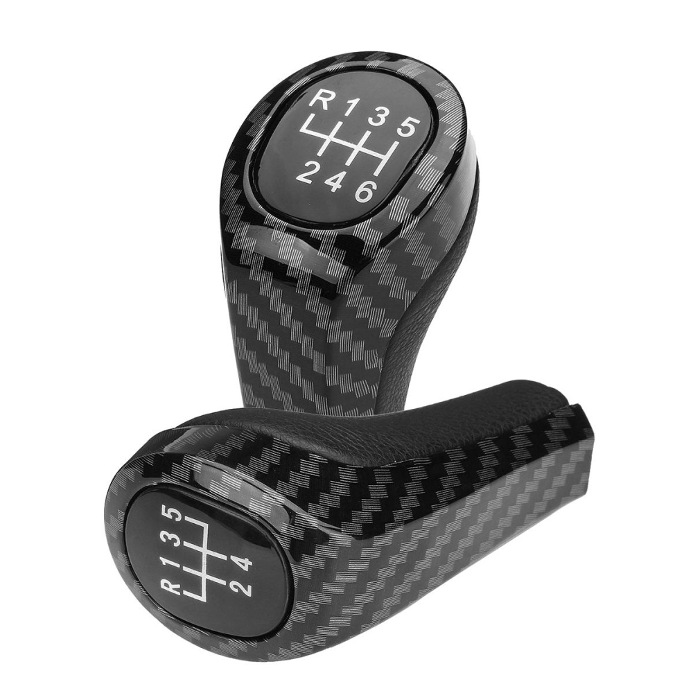 Car 5/6 Speed Carbon Fiber Color Manual Gear Shift Stick Knob For BMW E90 E91 E92 X1 X5 X3 - 6 Speed - Image 2