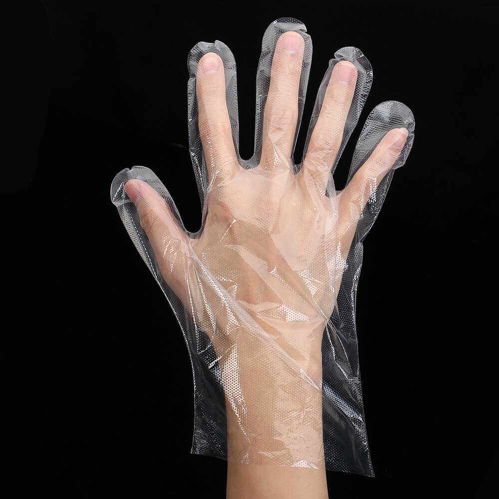 200Pcs Safety Gloves Disposable Gloves Home Kitchen Dining Transparent - Image 2