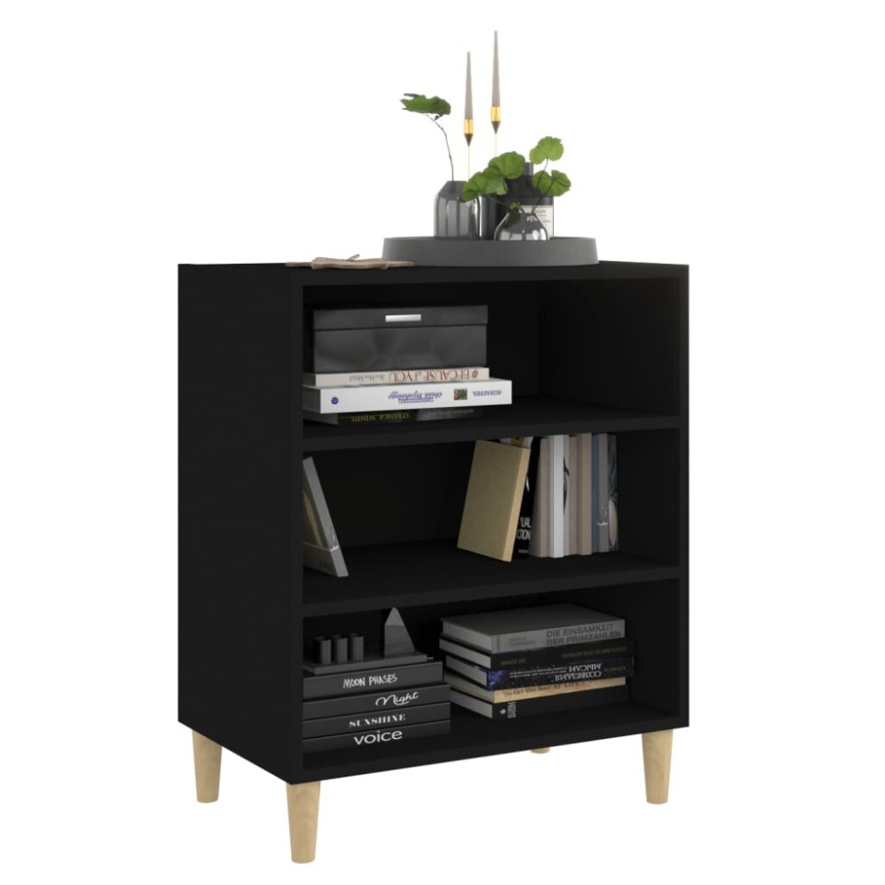 Sideboard Black 22.4"x13.8"x27.6" Chipboard - Image 2