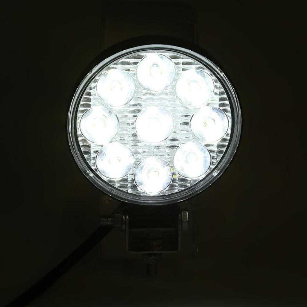 9V-85V 27W LED Work Light Waterproof Headlight White/ White Blue Light Round Fog Lamp Car Motorcycle - 1 - Image 2