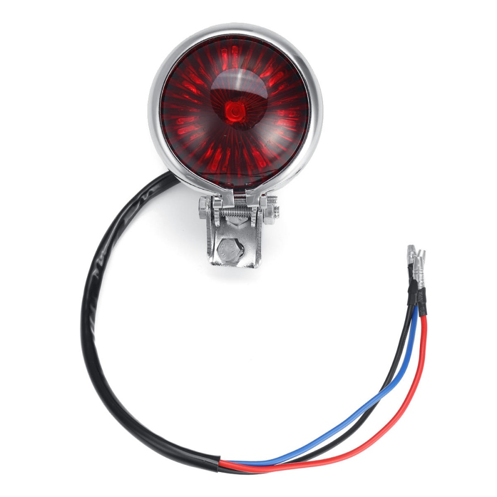 12V Motorcycle Smoke Rear Brake Stop Red Tail Light For Harley Chopper Cafe Racer - Smoke - Image 2