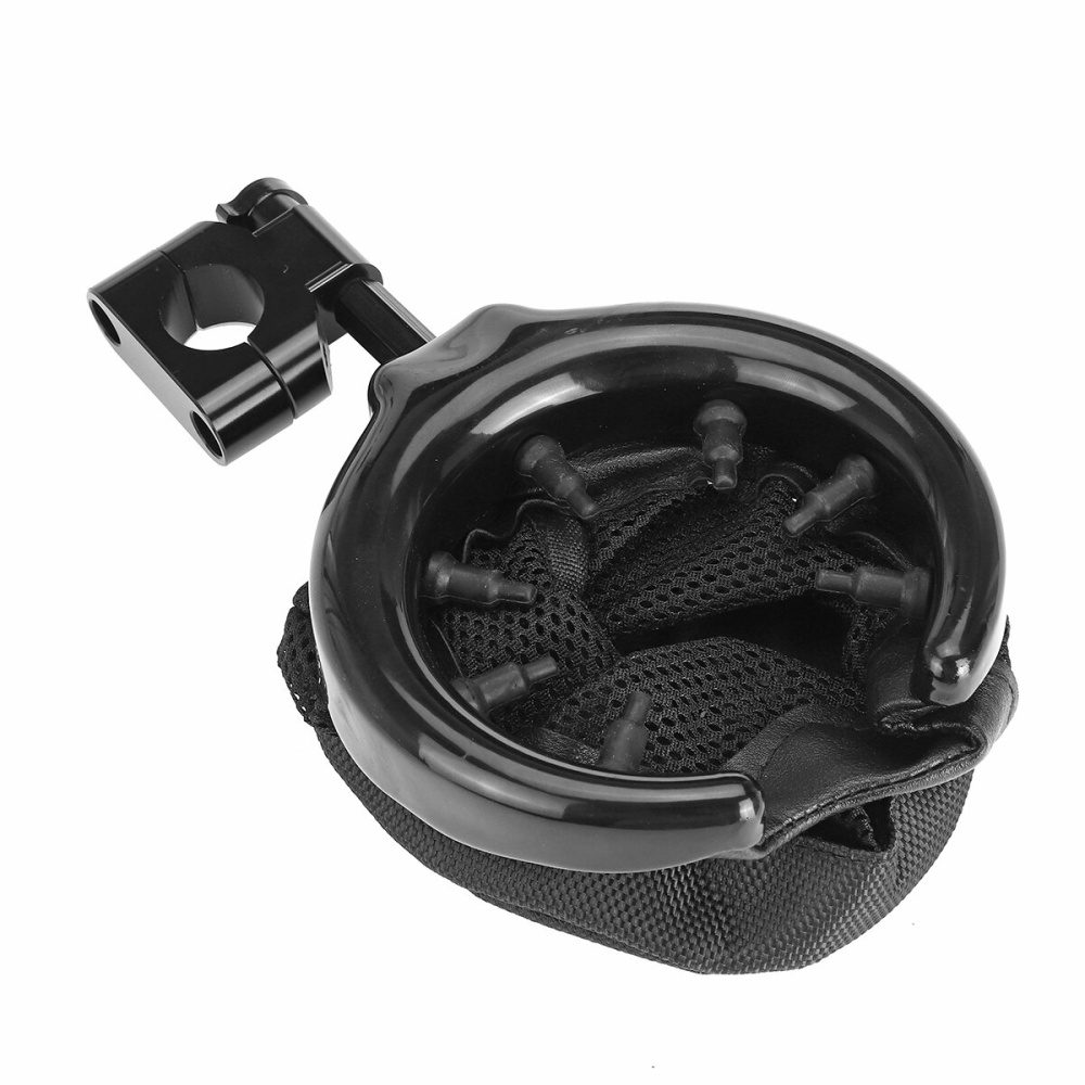 Universal 22mm Handlebar Cup Holder Motorcycle Metal Drink Basket For Harley - Black - Image 2