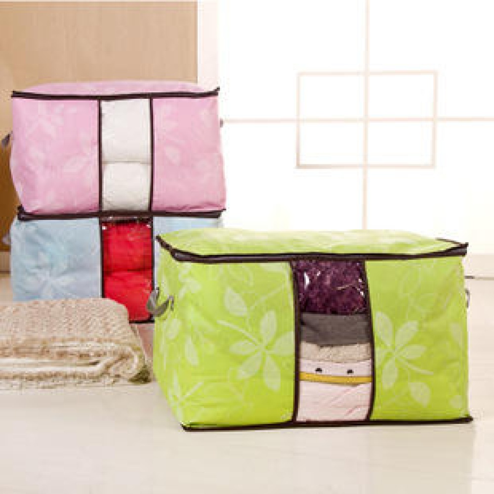 Honana HN-0922 Non-woven Quilts Storage Boxes Clothes Storage Bags Home Organization Bags - Orange - Image 2