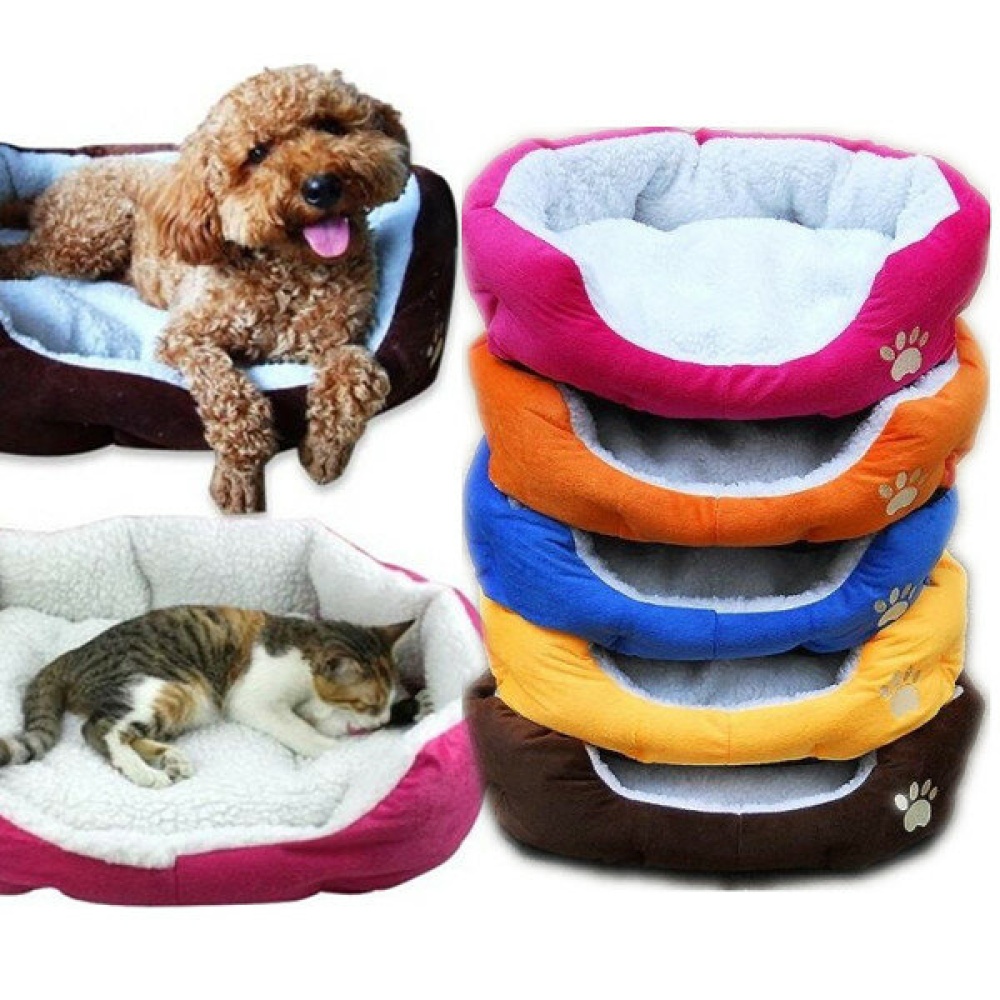 Large Size Fleece Soft Warm Dog Mats Bed Pad - Coffee - Image 2