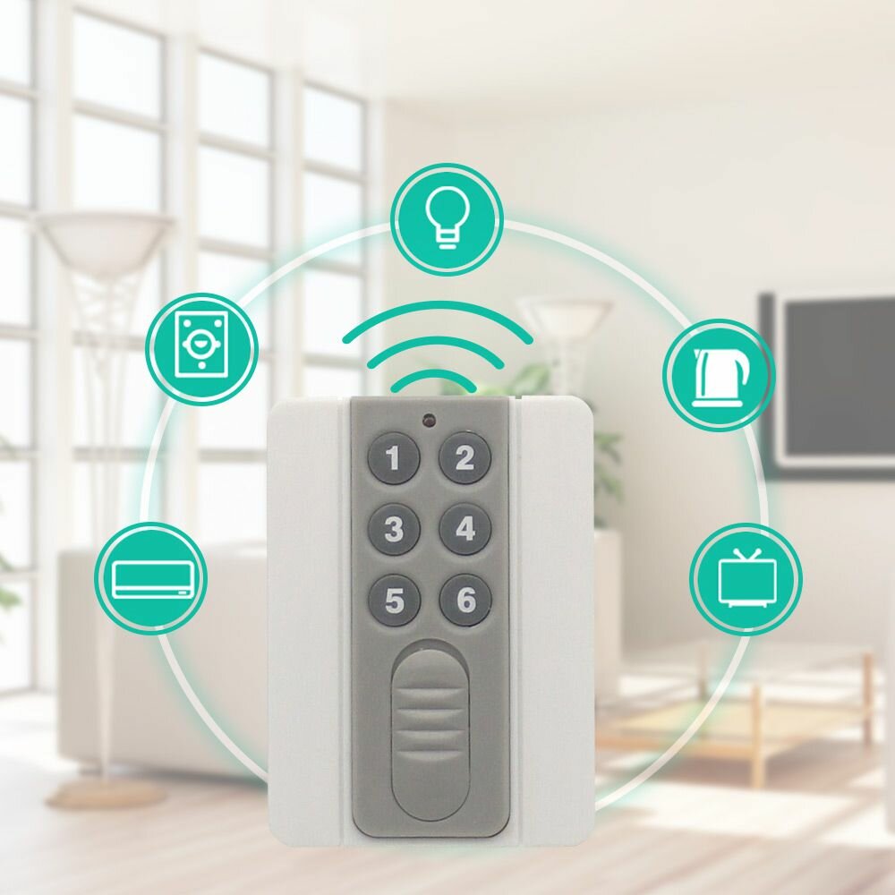 KTNNKG DC 12V 6CH Universal Remote Relay Module Wireless Light Switch Receiver Control 433MHz with 6 Button RF Transmitter - #1 - Image 2