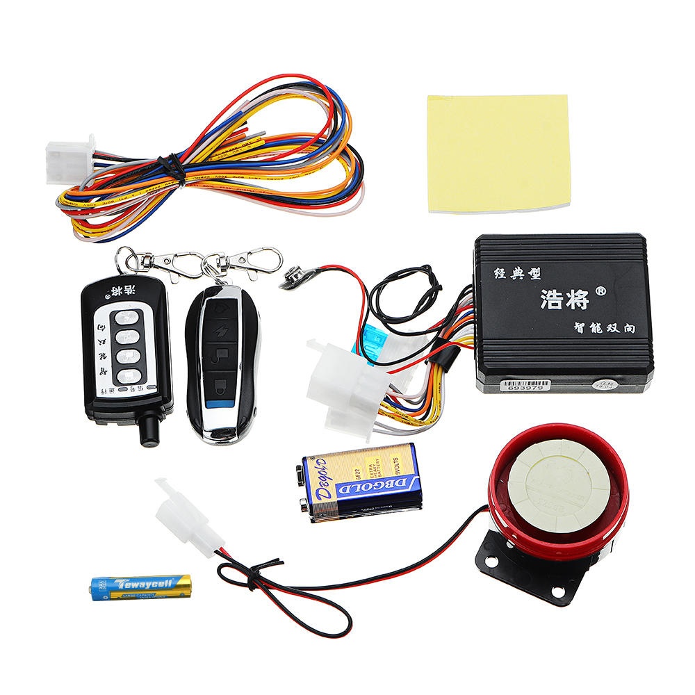 Two Way Remote Motorcycle Scooter Security Alarm System Anti-theft Vibriation - Image 2