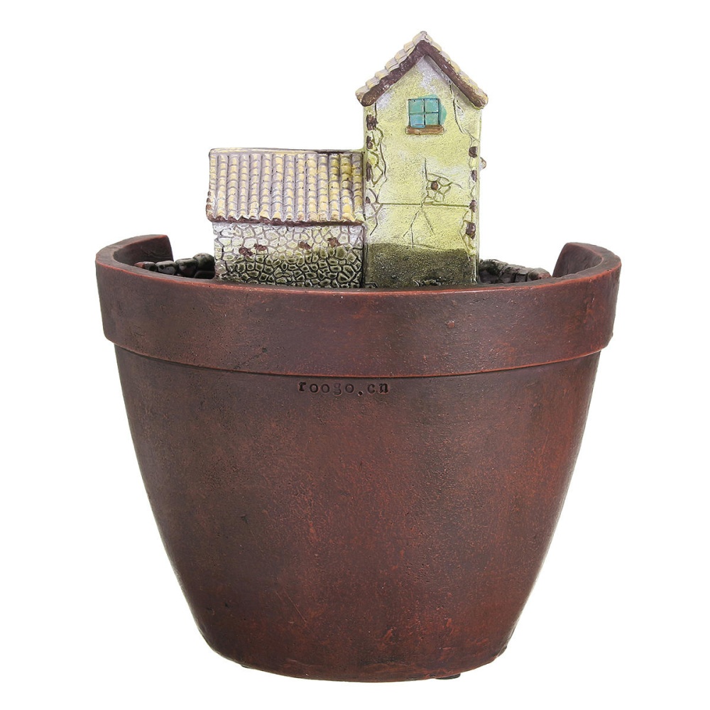 Sky Garden Potted Big House Micro Landscape Meat Plant Pots Flower Pot Resin Decorations - Image 2