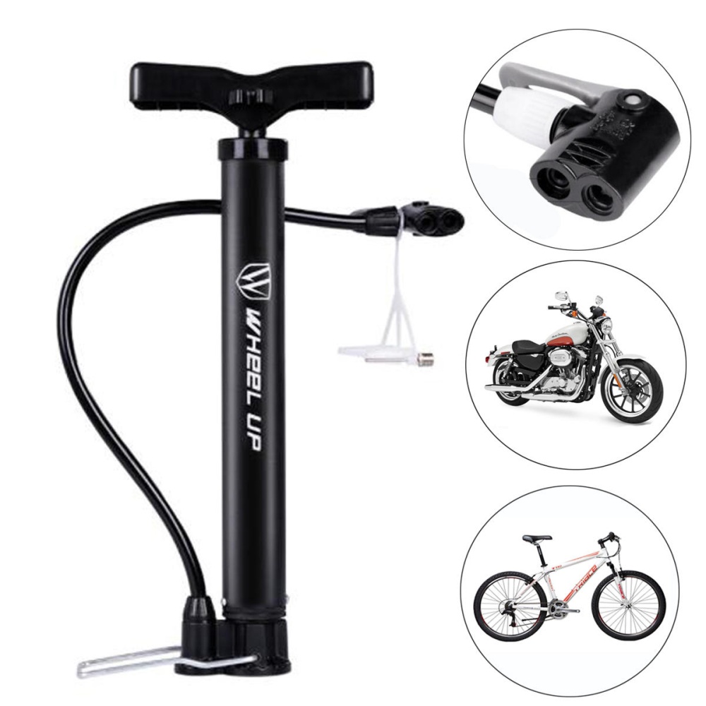 WHEEL UP Portable Bike Bicycle Cycling Air Pump Hand Ball Inflator High Pressure - Image 2