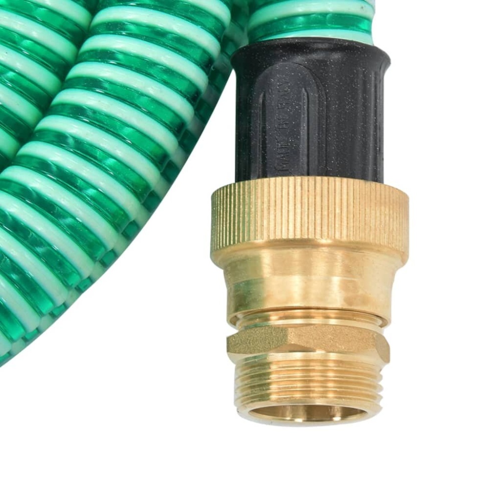 Suction hose with brass couplings 4 m 25 mm green - Image 2