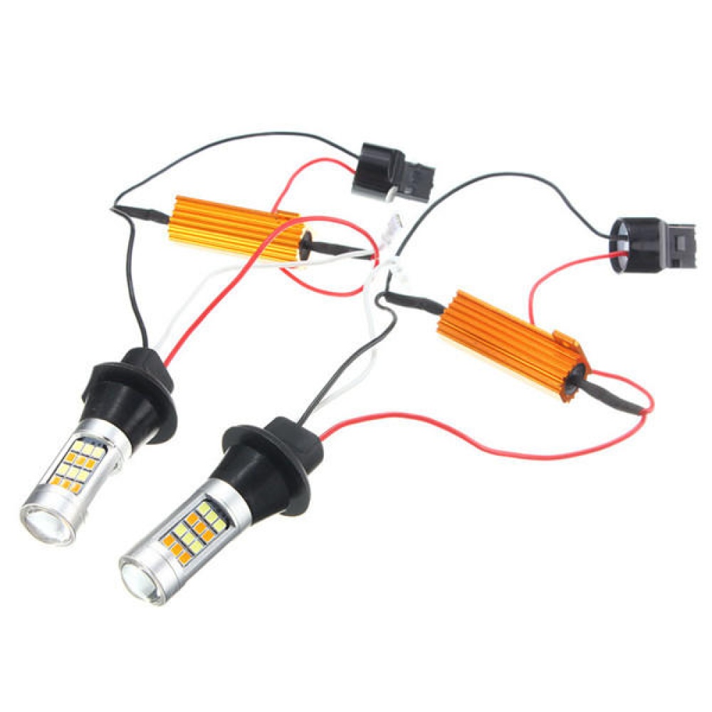 12V 20W 1000LM Dual Color 7440 2835 LED Bulbs For Daytime Running Lights Turn Signal Light - Image 2