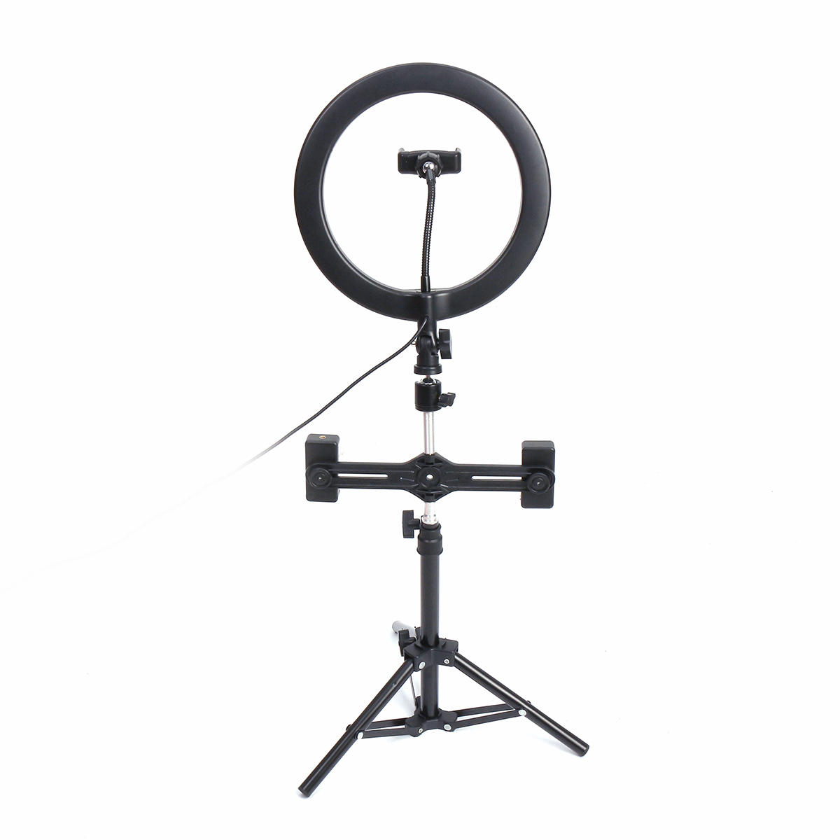 8 Inch Video Photography Live Streaming Ring Light with 50cm Light Stand 3 Phone Clip - Image 2