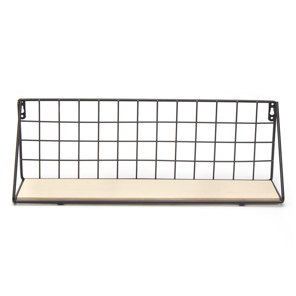 Wall Hanging Shelf Industrial Modern Storage Shelf Rack Flower Hallway Home Shelf Bracket - Small - Image 2