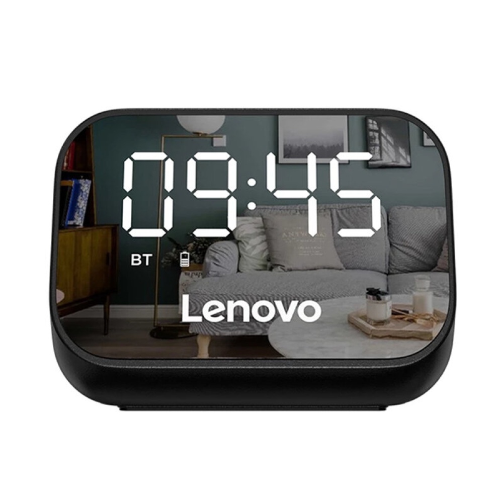 Lenovo TS13 haut-parleur bluetooth sans fil reveil miroir haut-parleur multifonction stereo Surround haut-parleur de bureau boete de son avec micro - Rose