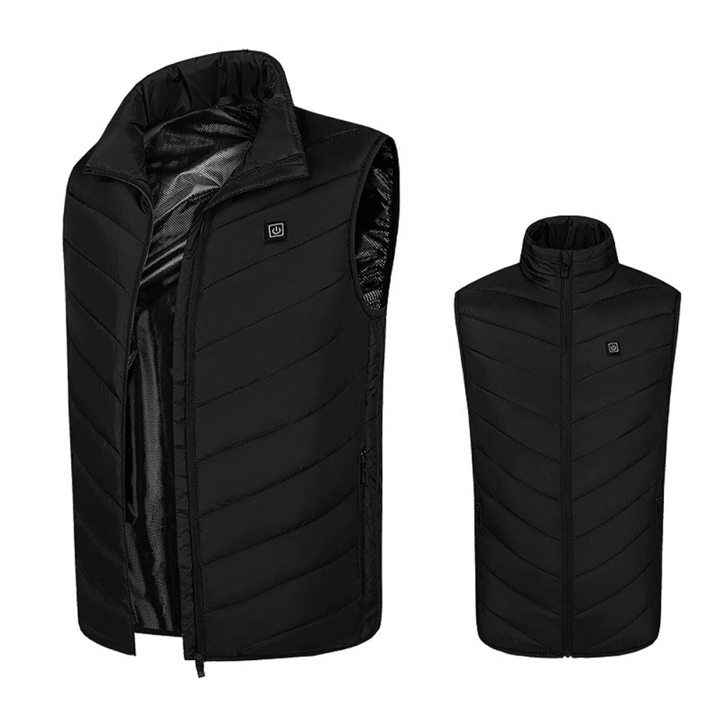 4/8 Heating Area Heated Vest Warm Electric USB Charging Men Women Jacket Winter Body Coat Thermal - M 4 - Image 2