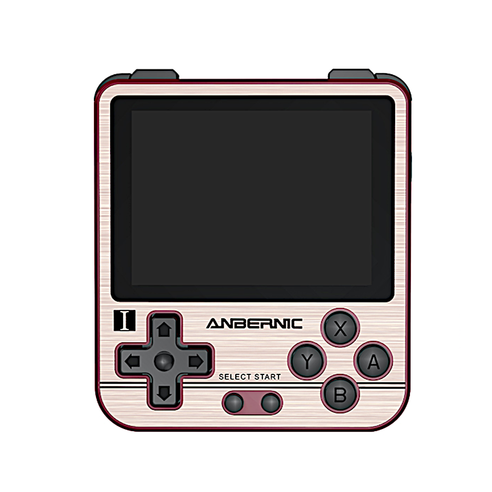 ANBERNIC RG280V 16GB 23000 Games Retro Game Console with 128GB TF Card PS1 CPS1 GBA MD Mini Handheld Game Player 2.8 inch IPS HD Screen - Gold