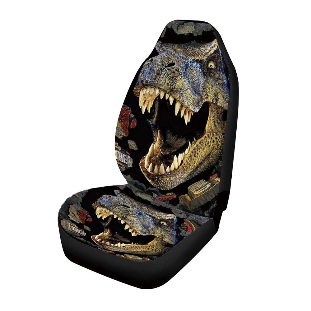 Universal Dinosaur Pattern Front Rear Car Floor Mat Pad Washable Anti-Dust - #1 - Image 2