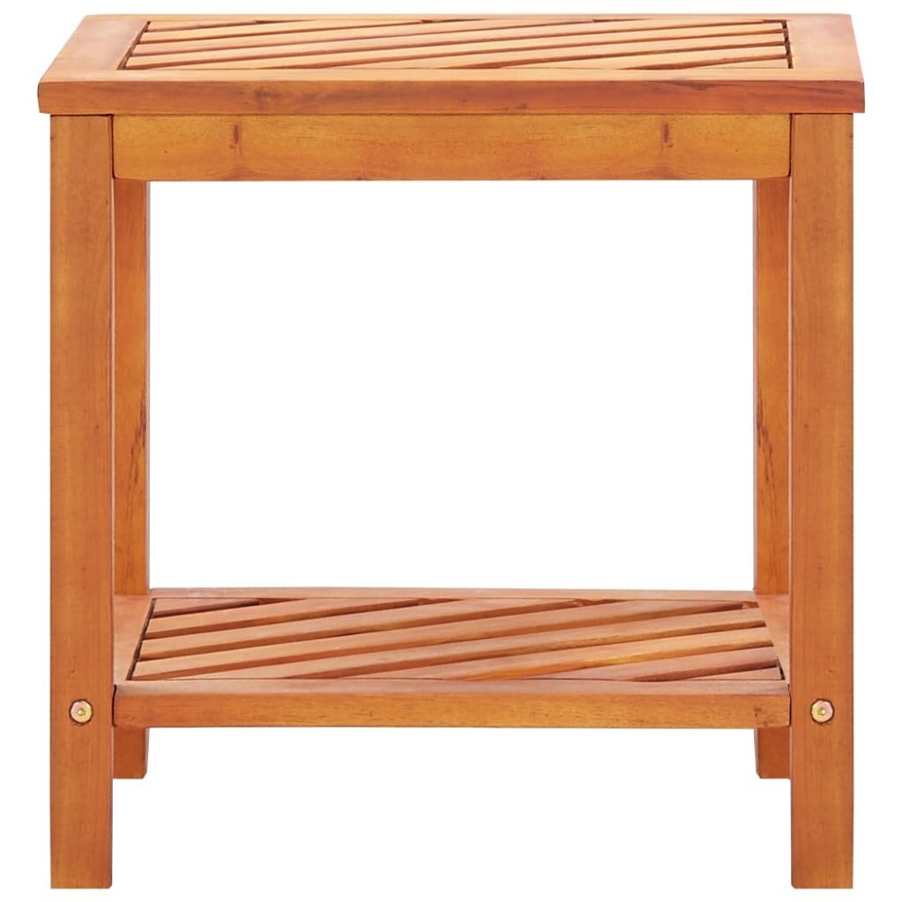 Side Table Solid Acacia Wood 17.7"x13"x17.7" - Image 2