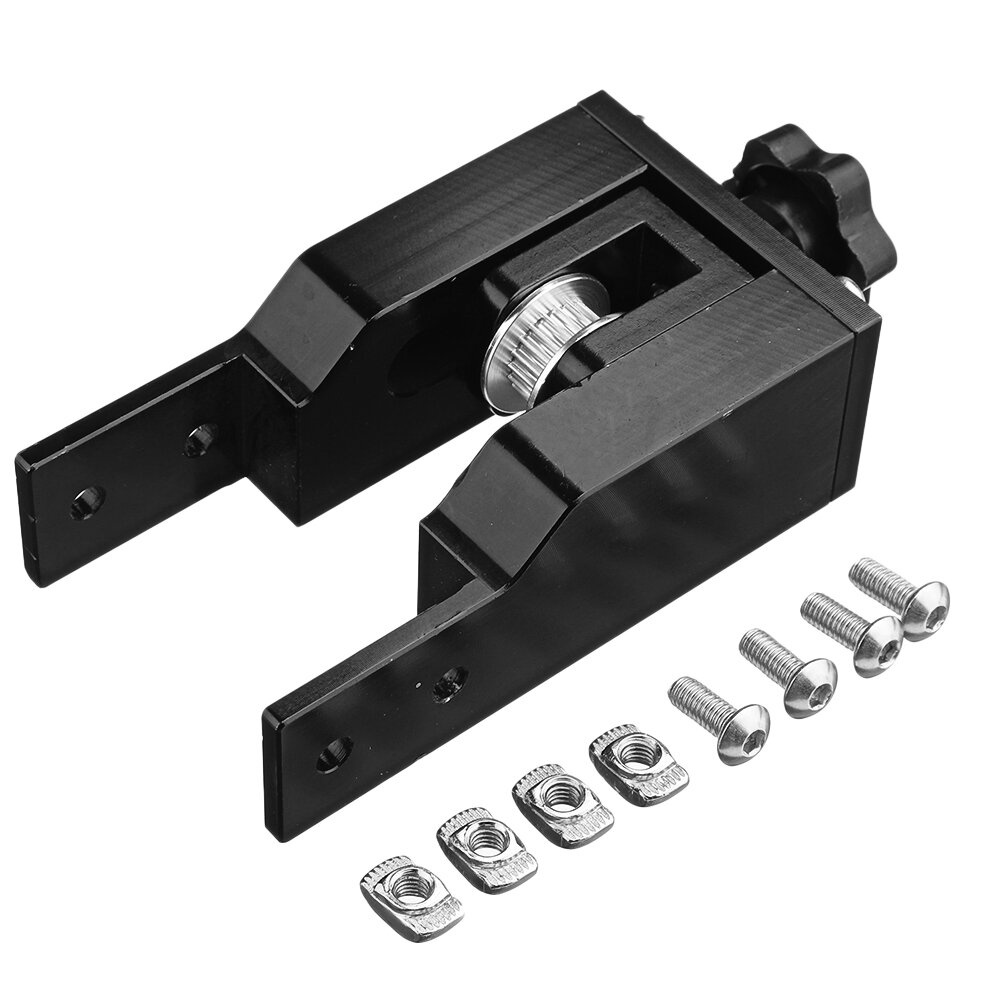 Black / Silver 2040 X-axis Synchronous Belt Tensioner Aluminum Profile Kit For 3D Printers - Black - Image 2