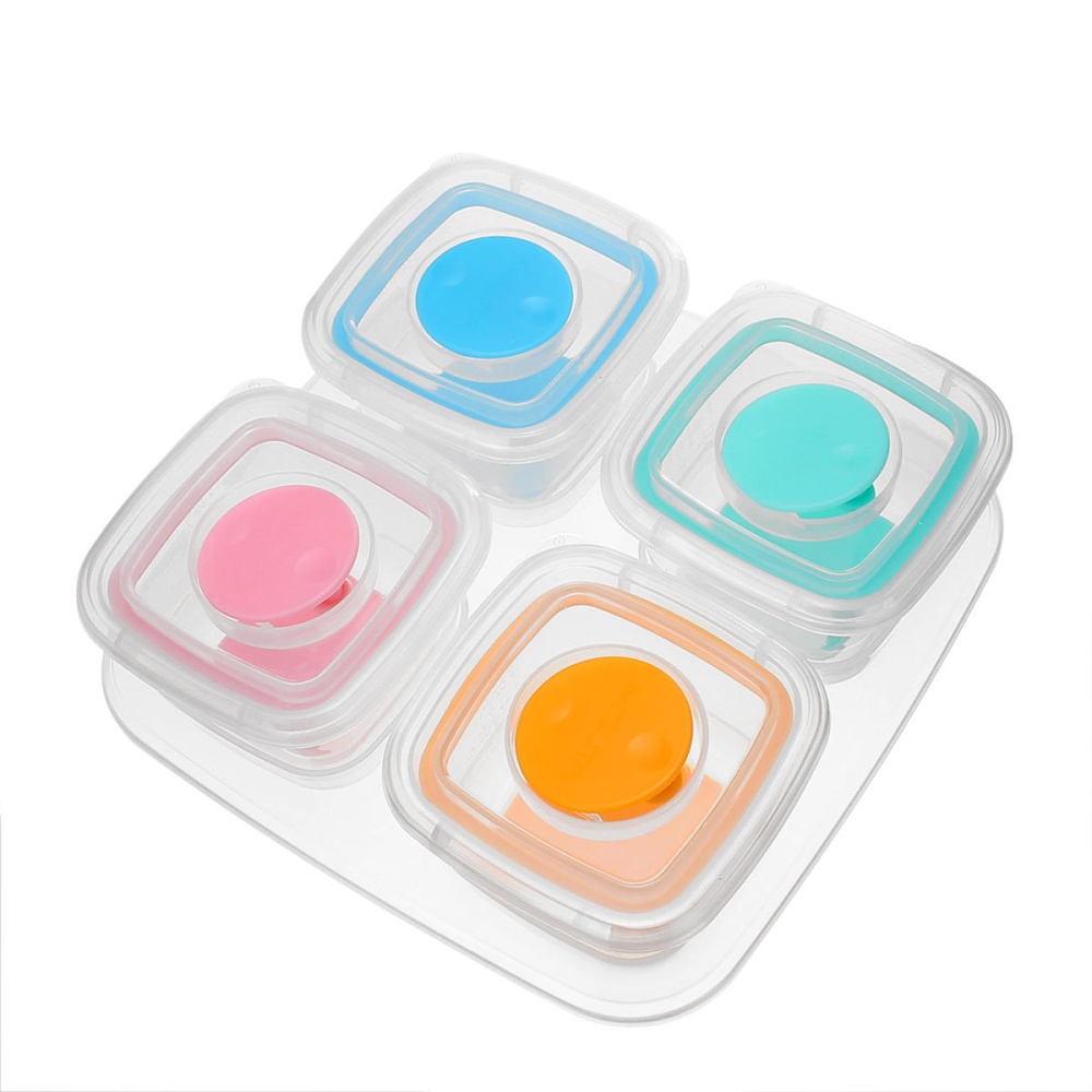 60ML 6Pcs/120ML 4Pcs Portable Baby Food Storage Snack Box Milk Powder Box Tool Box - Seven Light Colors with Remote - Image 2