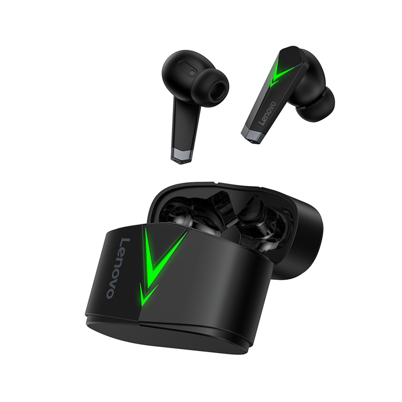 Lenovo LP6 TWS Gaming Earphones Wireless bluetooth Headphones HIFI Low Latency Noise Reduction In-Ear Earbuds with Mic - Black - Image 2