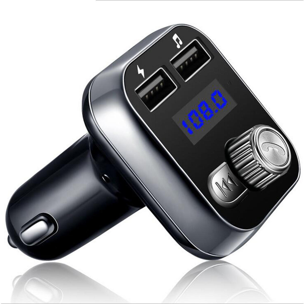 B-STAR New Car bluetooth MP3 Audio Player Phone Handfree Kit Car Mp3 Player bluetooth 4.0 Version - Silver - Image 2