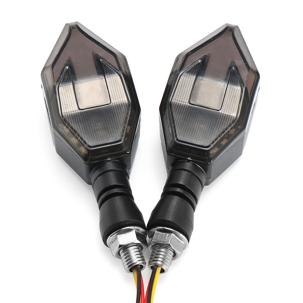 Motorcycle Arrow LED Turn Signal Lights Indicators Lamp For Harley/Suzuki - Yellow+White