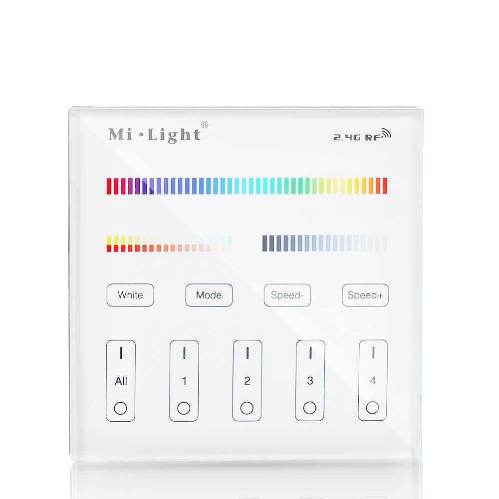 Mi Light Battery Powered B4 4-Zone RGB+CCT Smart Panel RF Controller For LED Strip Light Lamp Bulb - Image 2