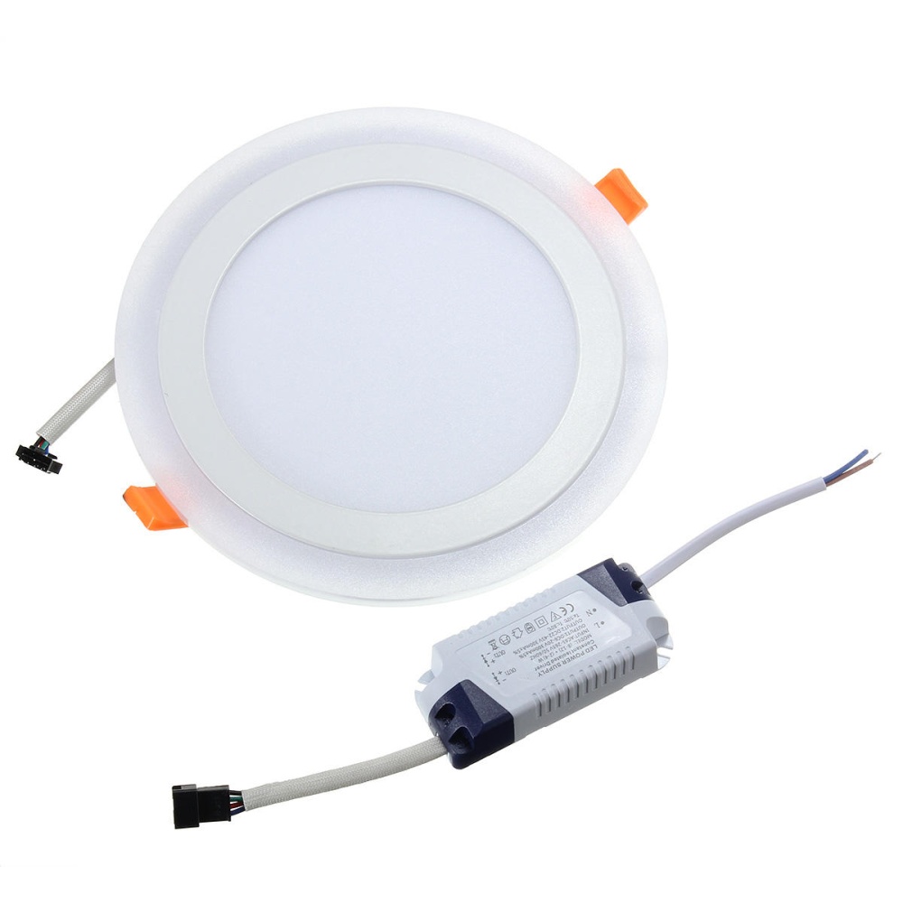 12W RGB Dual Color LED Recessed Ceiling Round Panel Down Light Lamp AC85-265V - B - Image 2