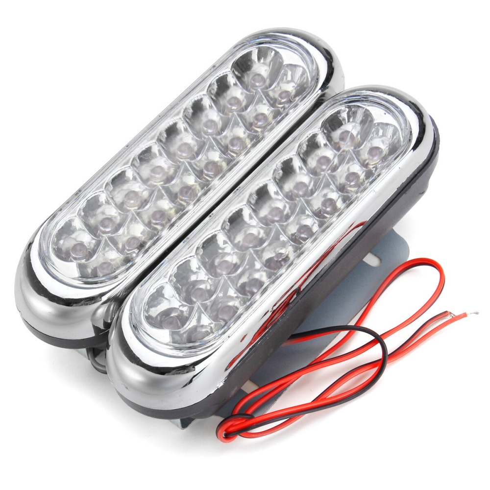 2PCS 12V 2W Car Daytime Running DRL Fog White 16 LED Light Lamp - Image 2