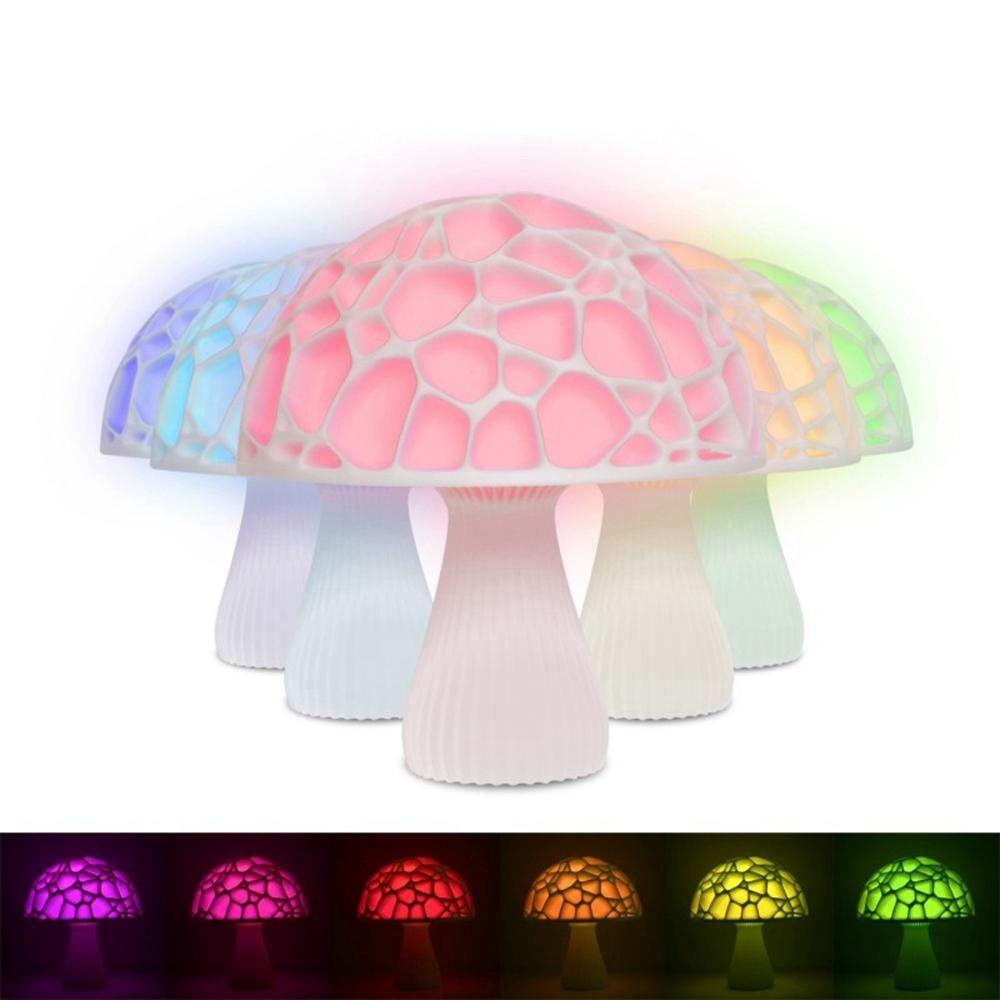 20cm 3D Mushroom Night Light Remote Touch Control 16 Colors USB Rechargeable Table Lamp for Home Decoration - Image 2