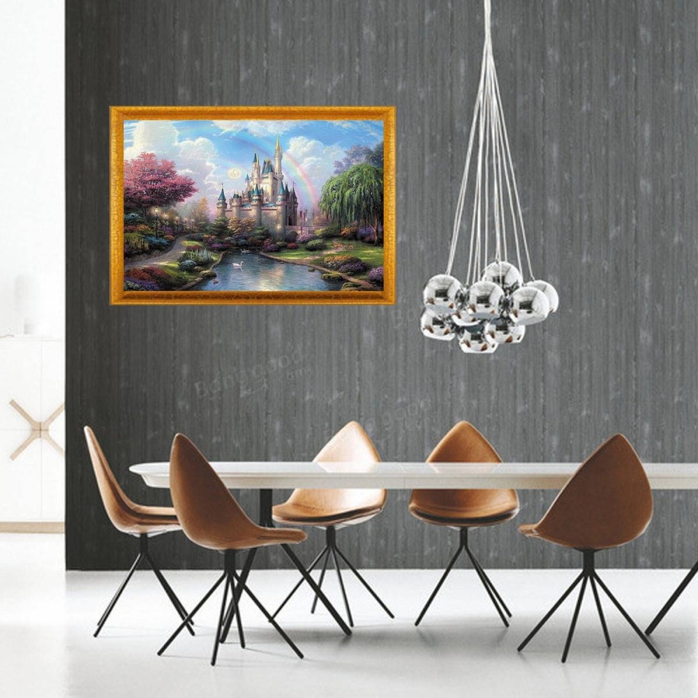 Digital Oil Painting Castle DIY Oil Painting By Numbers Kits Tower Frameless Canvas Home Wall Decor 40x50cm - Image 2