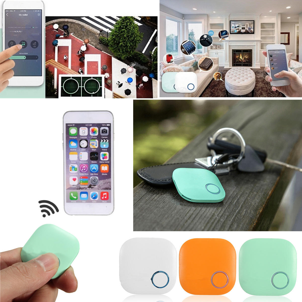 bluetooth 4.0 Anti Lost Tracker Key Finder Locator for IOS Android System - Orange - Image 2