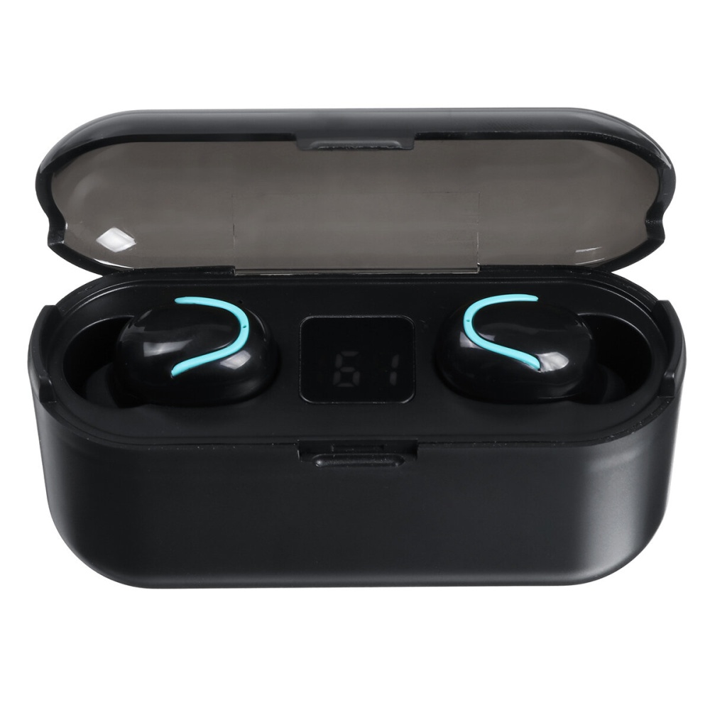 Bakeey A13 TWS bluetooth Earbuds LED Display Fingerprint Touch Sport Headset Noise Cancelling HIFI Bass Headphone with Mic Power Bank Charging - Blac - Image 2