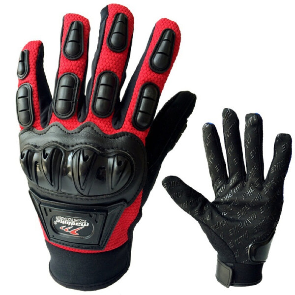 Anti-skidding Anti Shock Gloves Racing Wear-resisting For Four Seasons - L Red - Image 2