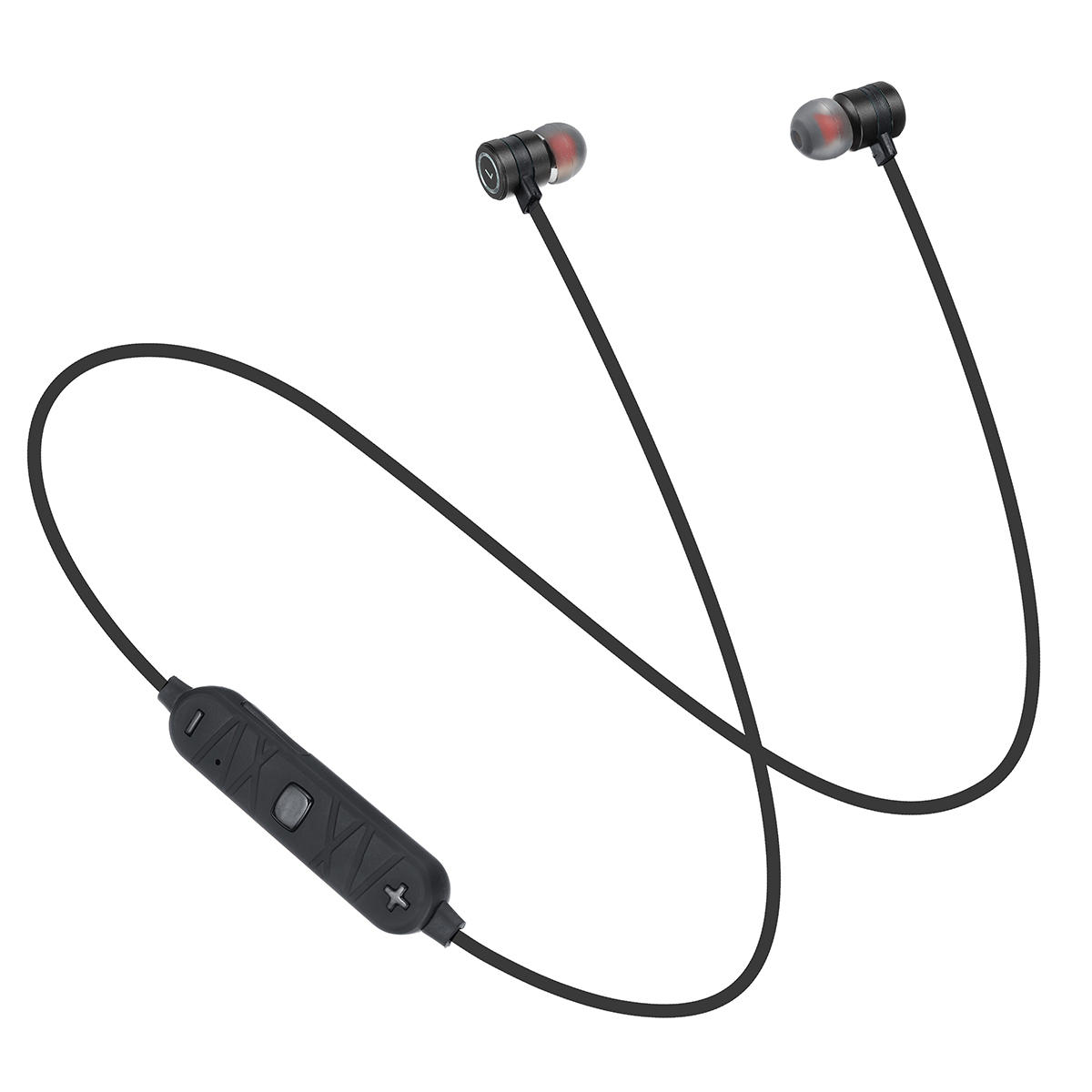 Portable Wireless bluetooth 5.0 Earphone Magnetic Adsorption Stereo Music Sports Heaphone with Mic - Gold