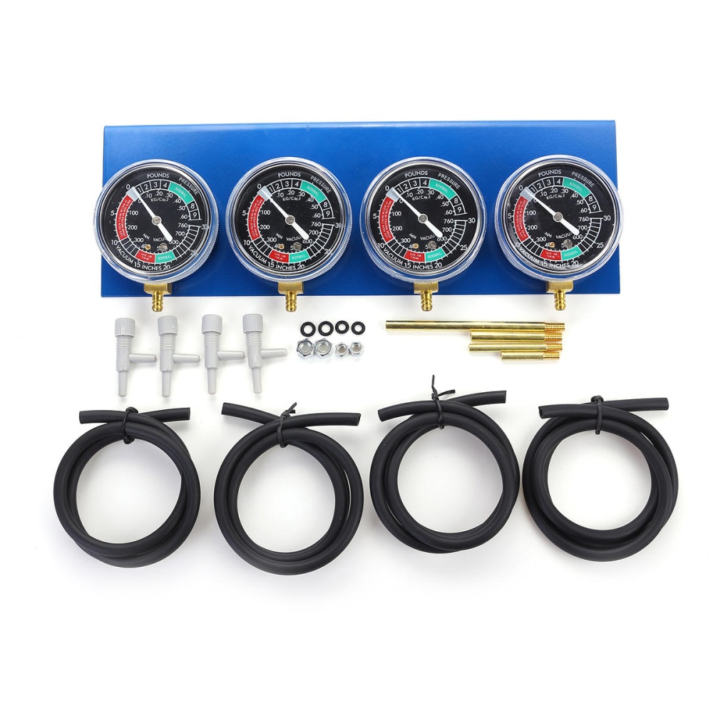 4x Motorcycle Carburetor Carb Fuel Vacuum 2/4 Cylinder Gauge Balancer Synchronizer Diagnostic Tool - Image 2