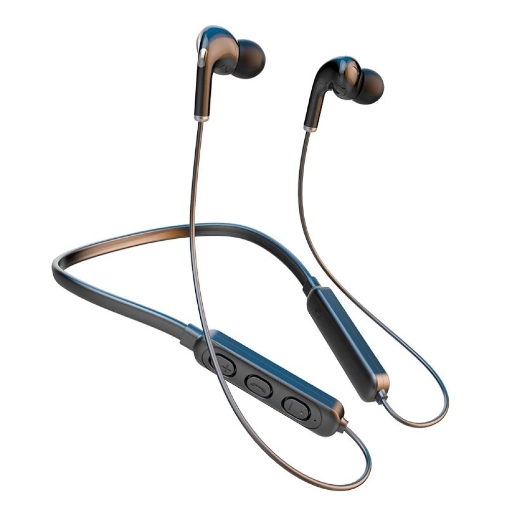 Bakeey BT71 bluetooth Neckband Wireless Earphones Binaural Magnetic Sports Waterproof Headset Stereo Bass Headphone With Mic - Black