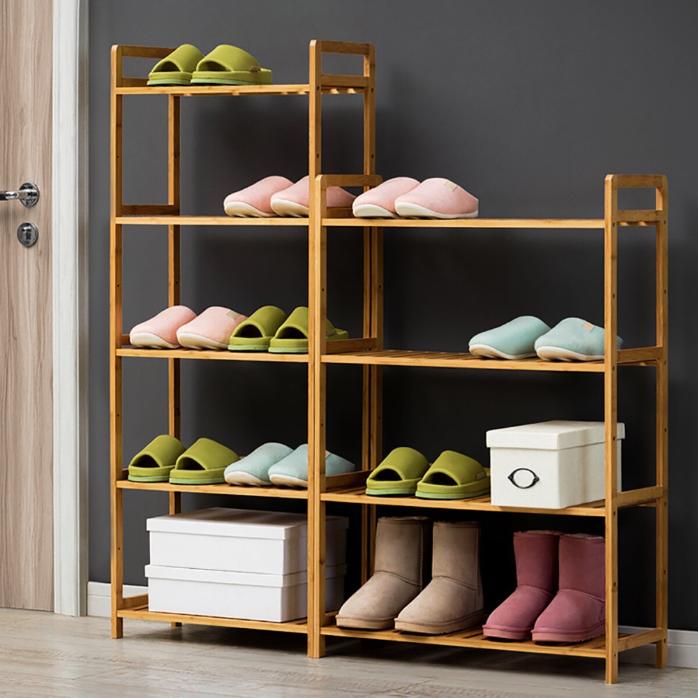 3/4/5 Tiers Shoe Racks Storage Wooden Shelf Stand Shelve Home Office Organizer DIY - 2 - Image 2