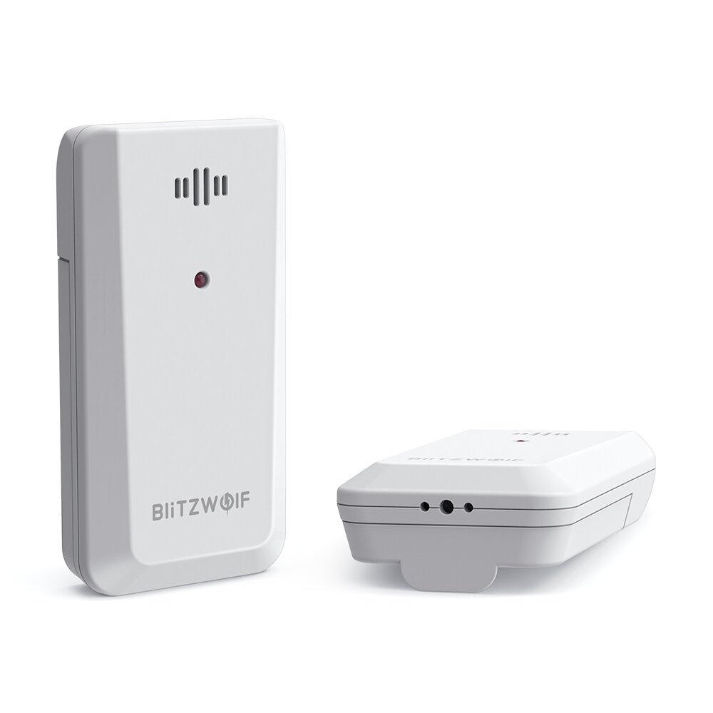 BlitzWolf® BW-DS01 433MHz Outdoor Wireless Temperature and Humidity Sensor IPX2 Waterproof for BW-TM01, BW-WS04 - Black