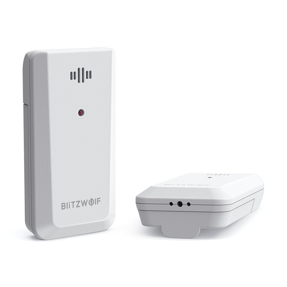 BlitzWolf® BW-DS01 433MHz Outdoor Wireless Temperature and Humidity Sensor IPX2 Waterproof for BW-TM01, BW-WS04 - Black