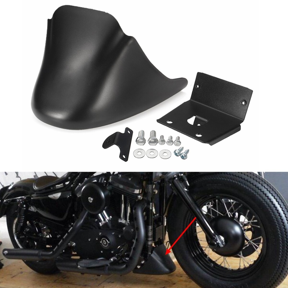 Matte Black Chin Fairing Front Spoiler For Davidson XL Sportster 883 1200 - Image 2