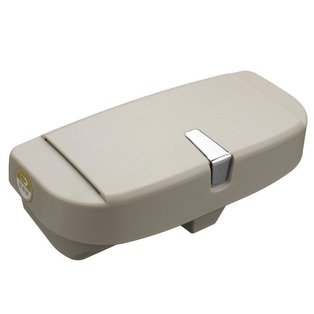 Muiti-functional ABS Magnetic Car Sunshade Board Sunglasses Case Visor Glasses Box Card Slot - Pink