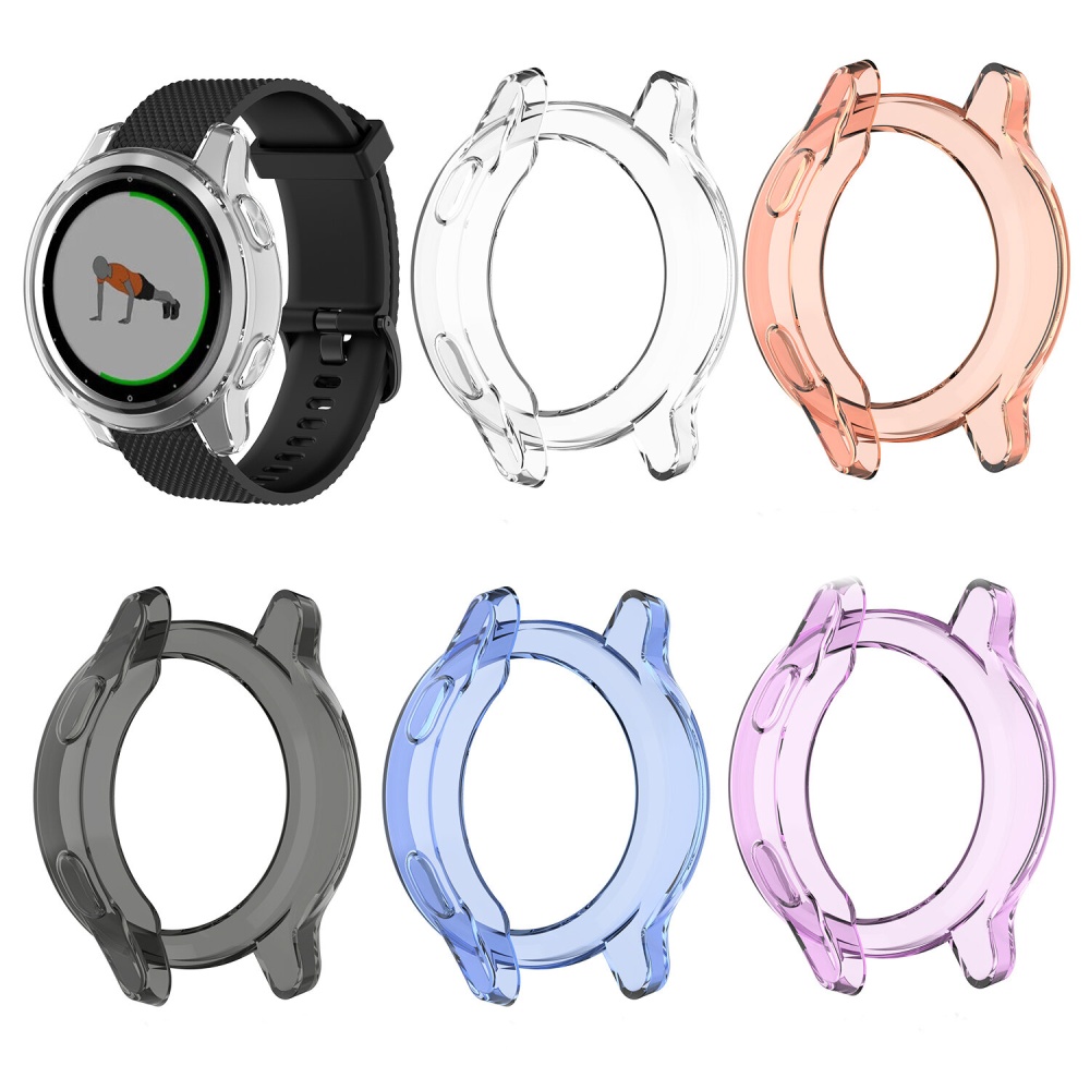 Bakeey TPU Transparent Watch Case Cover Watch Protector For Garmin Vivoactive 4S - Transparent White - Image 2