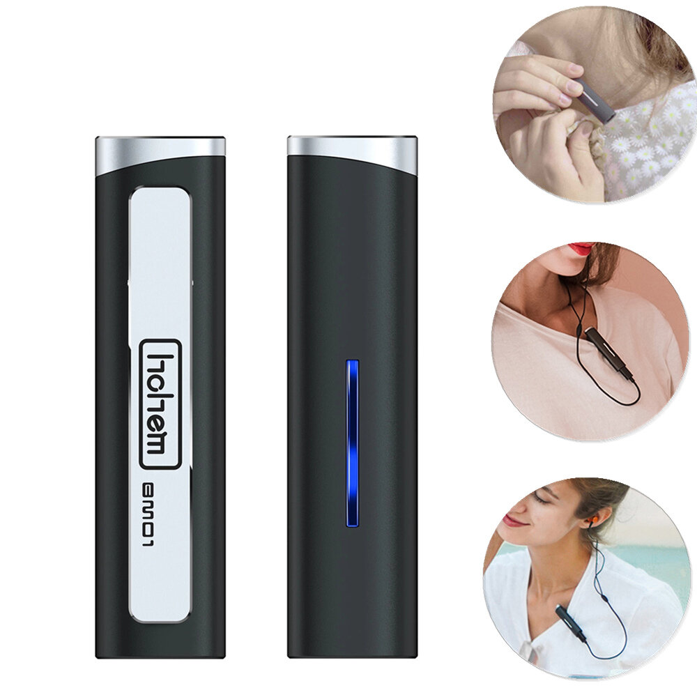 Hohem BM01 Wireless Lavalier bluetooth Microphone 48KzH with Wind Muff Caps for Vlog Shooting Interview Live Broadcast MV Shooting Microphone - Black