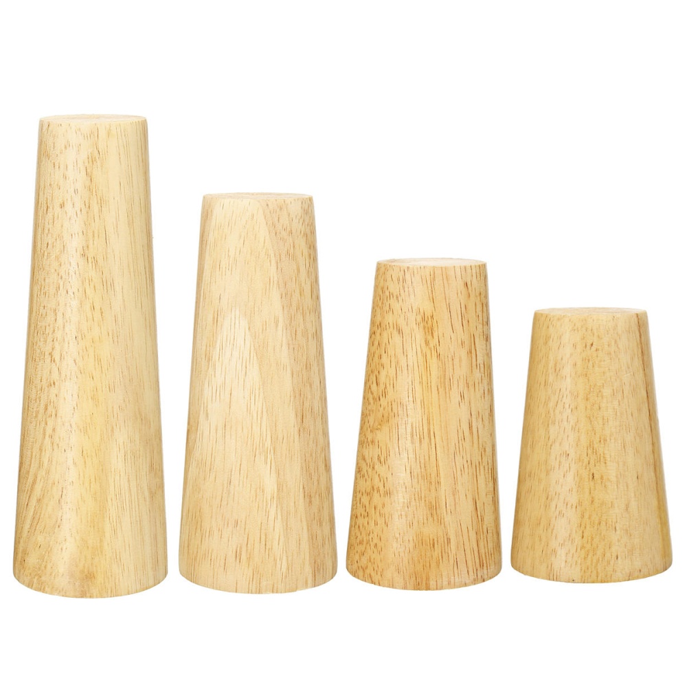 4Pcs/Set Solid Wooden Cone Angled Furniture Legs Kit Sofa Table Chair Stool Part Leg Support - 15cm - Image 2