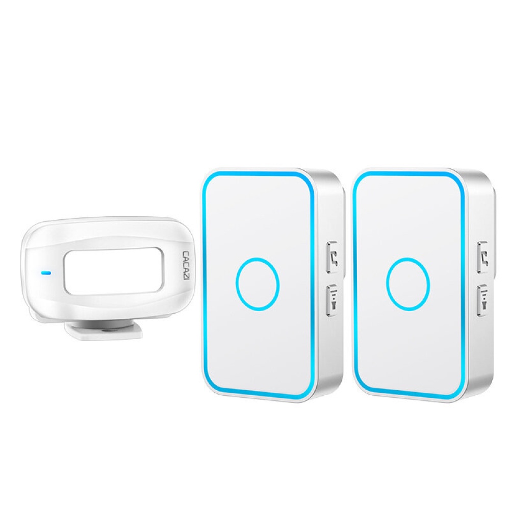 CACAZI Wireless Urgent Reminder Security Alarm Doorbell Infrared Remote Control Shop Welcome Home Sensor Door Bell Two Receiver - Image 2